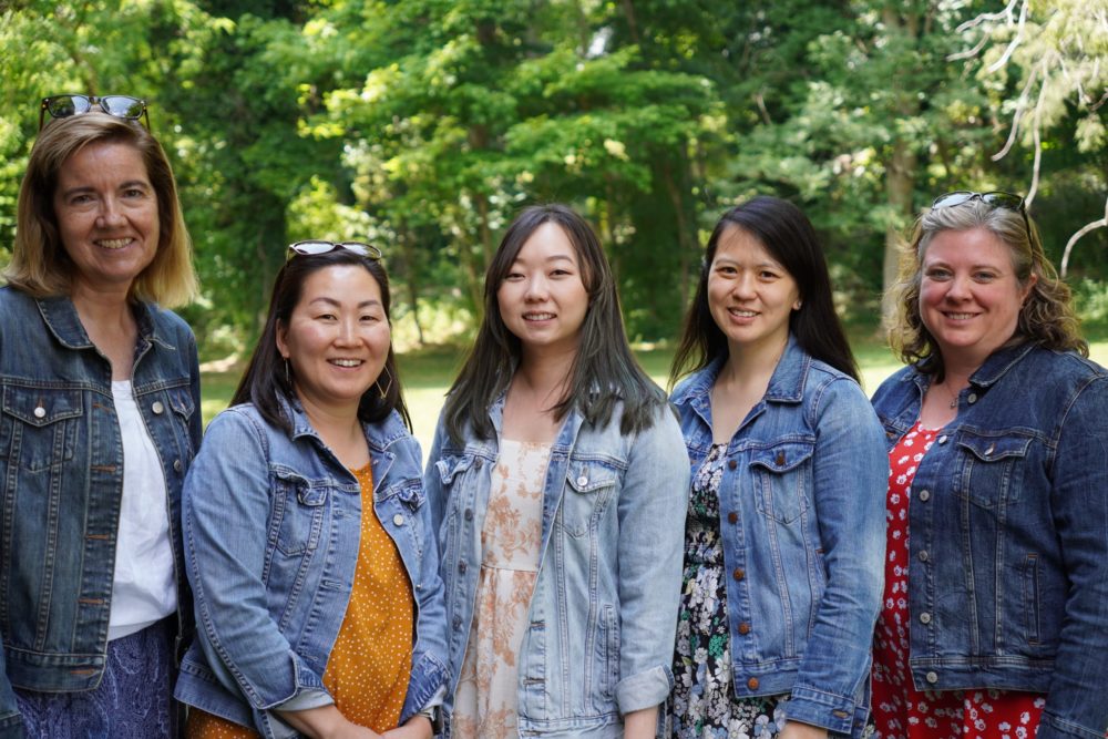 Women's Ministry leaders from left: Sally Smith, Grace Na, Jane Cho, Samantha Kim, Amy Ransom